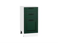Кухонный  Шкаф нижний с 3-мя ящиками Дублин Белый, Special Green, 400, каркас ЛДСП  Белый, фасад МДФ  Special Green,  816*400*478 sppr5VVTtoAR73593