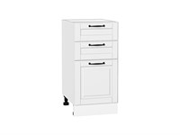 Кухонный  Шкаф нижний с 3-мя ящиками Дублин Белый, Special White, 400, каркас ЛДСП  Белый, фасад МДФ  Special White,  816*400*478 sppr5VVTtoAR73588