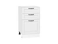 Кухонный  Шкаф нижний с 3-мя ящиками Дублин Белый, Special White, 500, каркас ЛДСП  Белый, фасад МДФ  Special White,  816*500*478 sppr5VVTtoAR73589
