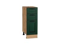 Кухонный  Шкаф нижний с 3-мя ящиками Дублин Дуб Вотан, Special Green, 300, каркас ЛДСП  Дуб Вотан, фасад МДФ  Special Green,  816*300*478 sppr5VVTtoAR73613