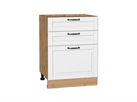 Кухонный  Шкаф нижний с 3-мя ящиками Дублин Дуб Вотан, Special White, 600, каркас ЛДСП  Дуб Вотан, фасад МДФ  Special White,  816*600*478 sppr5VVTtoAR73627