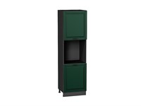 Кухонный  Шкаф пенал с 2-мя дверцами под технику Дублин Graphite, Special Green, 2140, каркас ЛДСП  Graphite, фасад МДФ  Special Green,  2132*600*574 sppr5VVTtoAR73804