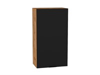 Кухонный  Шкаф верхний с 1-ой дверцей Евро Дуб Вотан, Антрацит, 920, 500, каркас ЛДСП  Дуб Вотан, фасад МДФ  Антрацит,  920*500*318 sppr5VVTtoAR61918