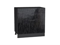 Кухонный  Шкаф нижний с 3-мя ящиками Валерия-М Graphite, Черный металлик дождь, 800, каркас ЛДСП  Graphite, фасад МДФ  Черный металлик дождь,  816*800*478 sppr5VVTtoAR38496