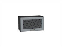 Кухонный  Шкаф верхний горизонтальный остекленный Ницца Graphite, Графит, 600, каркас ЛДСП  Graphite, фасад МДФ/Стекло  Графит,  358*600*318 sppr5VVTtoAR54562
