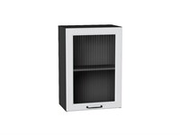 Кухонный  Шкаф верхний с 1-ой остекленной дверцей Ницца Graphite, Blanco, 720, 500, Moru, каркас ЛДСП  Graphite, фасад МДФ/Стекло  Blanco,  716*500*318 sppr5VVTtoAR67387