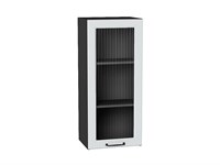 Кухонный  Шкаф верхний с 1-ой остекленной дверцей Ницца Graphite, Blanco, 920, 400, Moru, каркас ЛДСП  Graphite, фасад МДФ/Стекло  Blanco,  920*400*318 sppr5VVTtoAR67389
