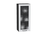 Кухонный  Шкаф верхний с 1-ой остекленной дверцей Ницца Graphite, Blanco, 920, 400, Кризет, каркас ЛДСП  Graphite, фасад МДФ/Стекло  Blanco,  920*400*318 sppr5VVTtoAR44229