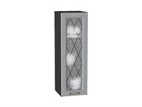 Кухонный  Шкаф верхний с 1-ой остекленной дверцей Ницца Graphite, Графит, 920, 300, каркас ЛДСП  Graphite, фасад МДФ/Стекло  Графит,  920*300*318 sppr5VVTtoAR54706