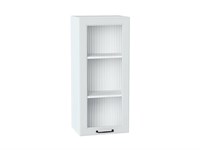 Кухонный  Шкаф верхний с 1-ой остекленной дверцей Ницца Белый, Blanco, 920, 400, Moru, каркас ЛДСП  Белый, фасад МДФ/Стекло  Blanco,  920*400*318 sppr5VVTtoAR67377