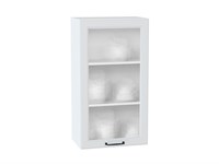 Кухонный  Шкаф верхний с 1-ой остекленной дверцей Ницца Белый, Blanco, 920, 500, Кризет, каркас ЛДСП  Белый, фасад МДФ/Стекло  Blanco,  920*500*318 sppr5VVTtoAR33699