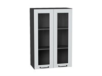 Кухонный  Шкаф верхний с 2-мя остекленными дверцами Ницца Graphite, Blanco, 920, 600, Moru, каркас ЛДСП  Graphite, фасад МДФ/Стекло  Blanco,  920*600*318 sppr5VVTtoAR67431
