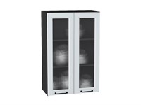 Кухонный  Шкаф верхний с 2-мя остекленными дверцами Ницца Graphite, Blanco, 920, 600, Кризет, каркас ЛДСП  Graphite, фасад МДФ/Стекло  Blanco,  920*600*318 sppr5VVTtoAR44333