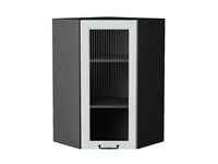 Кухонный  Шкаф верхний угловой остекленный Ницца Graphite, Blanco, 920, Moru, каркас ЛДСП  Graphite, фасад МДФ/Стекло  Blanco,  920*600*600 sppr5VVTtoAR67414