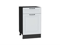 Кухонный  Шкаф нижний с 1-ой дверцей и ящиком Ницца Graphite, Blanco, 500, каркас ЛДСП  Graphite, фасад МДФ  Blanco,  816*500*478 sppr5VVTtoAR44593