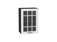 Кухонный  Шкаф верхний с 1-ой остекленной дверцей Прага Graphite, Белое дерево, 720, 500, каркас ЛДСП  Graphite, фасад МДФ/Стекло  Белое дерево,  716*500*318 sppr5VVTtoAR37404