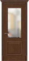Межкомнатная дверь   Классико-13 Brown Oak Magic Fog 200*60,  классика,  остекленные,  Композитный мебельный щит на основе высококачественного соснового бруса и MDF. spBRV097-0190