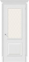 Межкомнатная дверь   Классико-13 Virgin White Сrystal 200*60,  классика,  остекленные,  Композитный мебельный щит на основе высококачественного соснового бруса и MDF. spBRV097-0230