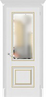 Межкомнатная дверь   Классико-33G-27 Virgin Magic Fog 200*60,  классика,  остекленные,  Композитный мебельный щит на основе высококачественного соснового бруса и MDF. spBRV097-0222