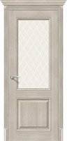 Межкомнатная дверь   Классико-33 Cappuccino Veralinga White Сrystal 200*60,  классика,  остекленные,  Композитный мебельный щит на основе высококачественного соснового бруса и MDF. spBRV097-0274