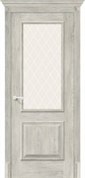 Межкомнатная дверь   Классико-13 Chalet Provence White Сrystal 200*60,  классика,  остекленные,  Композитный мебельный щит на основе высококачественного соснового бруса и MDF. spBRV097-0374