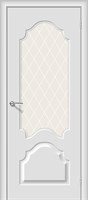 Межкомнатная дверь   Скинни-33 Fresco White Сrystal 200*60,  классика,  остекленные,  Брус хвойных пород, МДФ, сотовый наполнитель. spBRV146-0486