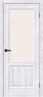 Межкомнатная дверь   Неоклассик-33 Riviera Ice White Сrystal 200*60,  неоклассика,  остекленные,  Композитный мебельный щит на основе высококачественного соснового бруса и древесных плит. spBRV153-0881