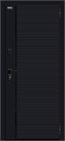 Входная дверь   Лайнер-3 Total Black/Off-white 205*86 левое,  модерн,  панель/панель, spBRV033-2120