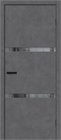 Межкомнатная дверь   Браво-2.55 Slate Art Mirox Grey 200*60,  модерн,  остекленные, spBRV153-1047