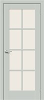 Межкомнатная дверь   Прима-11.1 Grey Matt Magic Fog 200*60,  неоклассика,  остекленные, spBRV066-0166