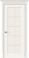 Межкомнатная дверь   Скинни-11.1 Whitey Magic Fog 200*60,  классика,  остекленные,  Брус хвойных пород, МДФ. spBRV013-0483