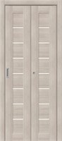 Межкомнатная дверь   Браво-22 Cappuccino Melinga Magic Fog 200*35,  модерн,  остекленные, spBRV153-1144