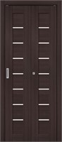 Межкомнатная дверь   Браво-22 Wenge Melinga Magic Fog 200*35,  модерн,  остекленные, spBRV153-1291