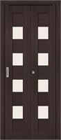 Межкомнатная дверь   Браво-23 Wenge Melinga Magic Fog 200*35,  модерн,  остекленные, spBRV153-1295