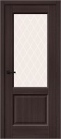 Межкомнатная дверь   Неоклассик-33 Wenge Melinga White Сrystal 200*60,  неоклассика,  остекленные,  Композитный мебельный щит на основе высококачественного соснового бруса и древесных плит. spBRV153-1407