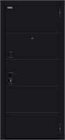 Входная дверь   Прайд Total Black/Snow Melinga 205*86 левое,  модерн,  панель/панель, spBRV033-2284