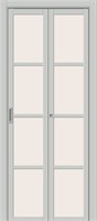 Межкомнатная складная дверь   Твигги-11.3 Grey Matt Magic Fog 200*35,  модерн,  остекленные, spBRV091-1647