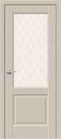 Межкомнатная дверь   Неоклассик-33 Cream Silk White Сrystal 200*60,  неоклассика,  остекленные, spBRV169-0189