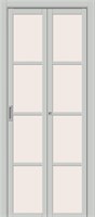 Межкомнатная дверь   Твигги-11.3 Grey Silk Magic Fog 200*35,  модерн,  остекленные, spBRV169-0351