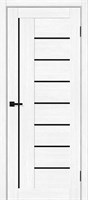 Межкомнатная дверь   Браво-29 Snow Melinga Black Shine 200*60,  модерн,  глухие, spBRV153-4349