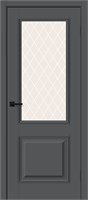Межкомнатная дверь   Классик-13 Stormy Silk White Сrystal 200*60,  классика,  остекленные, spBRV169-0485