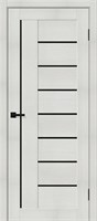 Межкомнатная дверь   Браво-29.Л Bianco Melinga Black Shine 200*60,  модерн,  глухие, spBRV153-4520