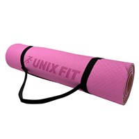 Коврик для йоги и фитнеса UNIX Fit двусторонний, 180 х 61 х 0,6 см, двуцветный, розовый msk25 unt_YMU6MMPK