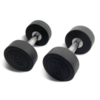 Гантель UNIX Fit PRO круглая обрезиненная 7,5 кг / шт. msk25 unt_DBRND7_5PBK