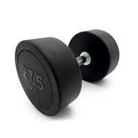 Гантель UNIX Fit PRO круглая обрезиненная 27,5 кг / шт. msk25 unt_DBRND27_5PBK