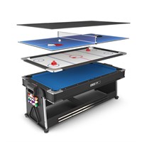 Игровой стол UNIX Line Трансформер 4 в 1 (204х112 cм) Black msk25 unt_GTM204X112BK