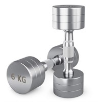 Гантель UNIX Fit PRO круглая хромированная 6 кг, 2 шт. msk25 unt_DBRND6PCEx2