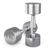 Гантель UNIX Fit PRO круглая хромированная 5 кг, 2 шт. msk25 unt_DBRND5PCEx2
