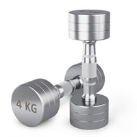 Гантель UNIX Fit PRO круглая хромированная 4 кг, 2 шт. msk25 unt_DBRND4PCEx2
