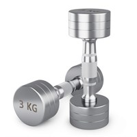 Гантель UNIX Fit PRO круглая хромированная 3 кг, 2 шт. msk25 unt_DBRND3PCEx2